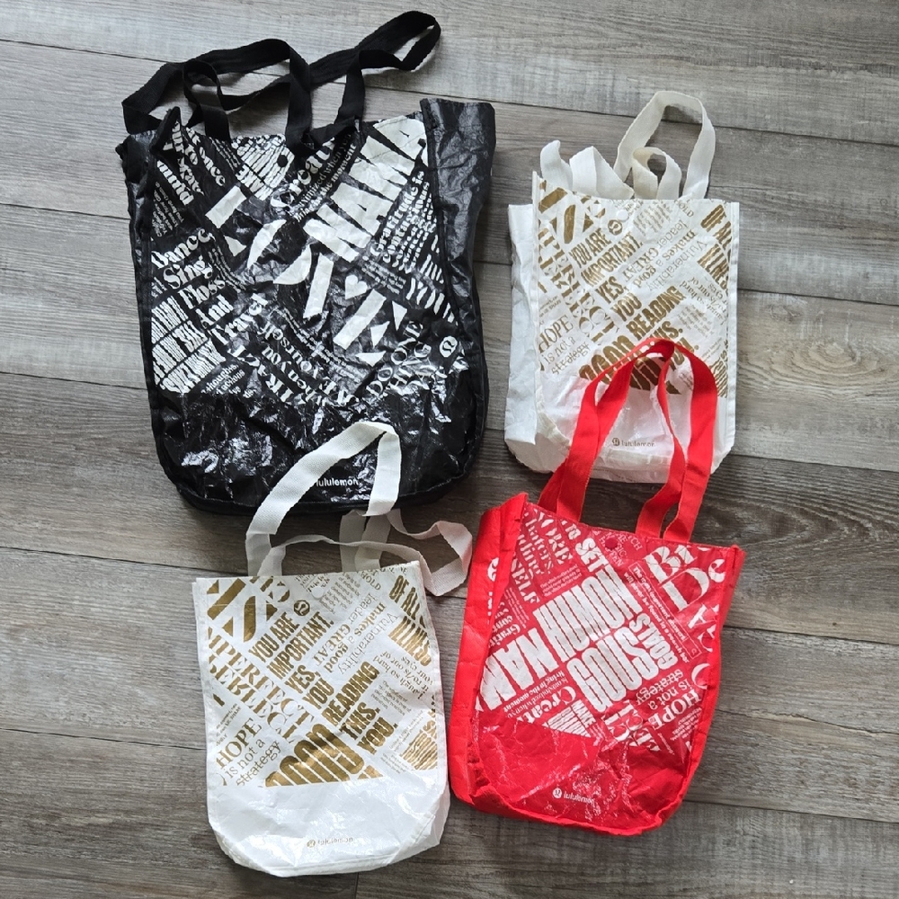 Lululemon Assorted Tote Bags Bundle Of 4